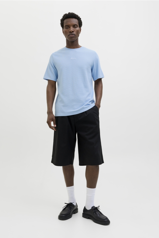 JPRBLAFRANCO SS TEE CREW NECK LN 12175825 CHAMBRAY BLUE